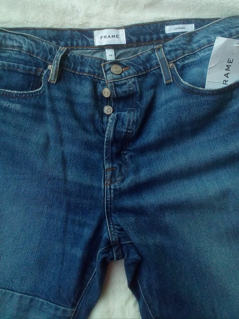 FRAME Denim Le Slouch Patchwork Tonal Jeans  Size: 30 NWT